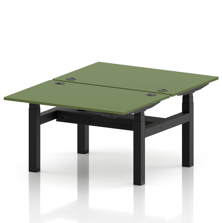 Air Back-to-Back Height Adjustable Bench Desk - 2 Person