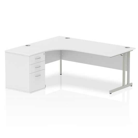 EE - Impulse 1800mm Cantilever Left Crescent Desk Workstation