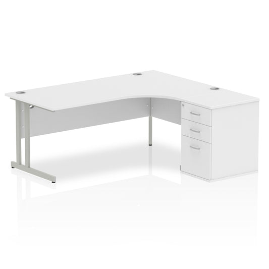 EE - Impulse 1800mm Cantilever Right Crescent Desk Workstation