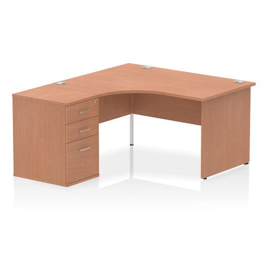 OE - Impulse Panel End Crescent Desk Workstation