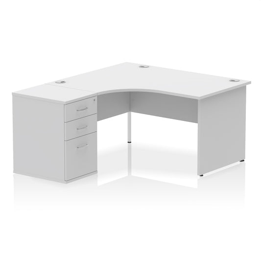 EE - Impulse Panel End Crescent Desk Workstation