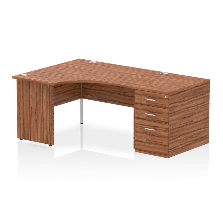 Impulse Panel End Crescent Desk Workstation