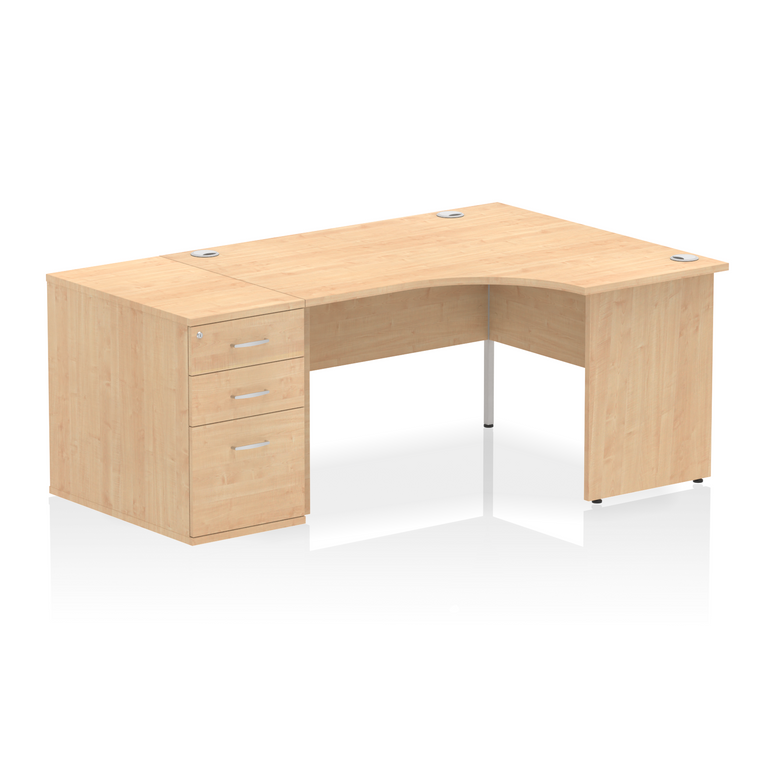 Impulse Panel End Crescent Desk Workstation