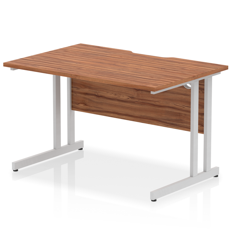 Impulse Scalloped Edge 1200mm Straight Desk Cantilever Leg
