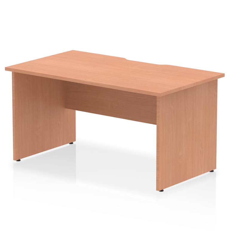 Impulse Scalloped Edge 1400mm Straight Desk Panel End Leg