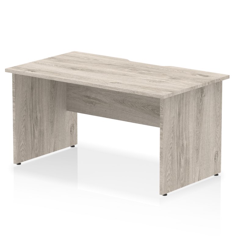 Impulse Scalloped Edge 1400mm Straight Desk Panel End Leg