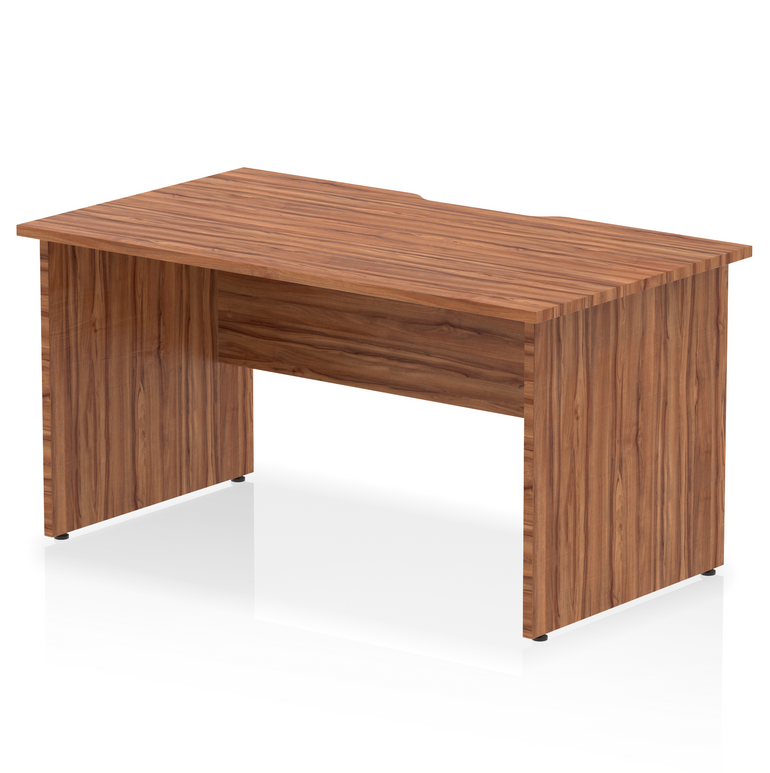 Impulse Scalloped Edge 1400mm Straight Desk Panel End Leg