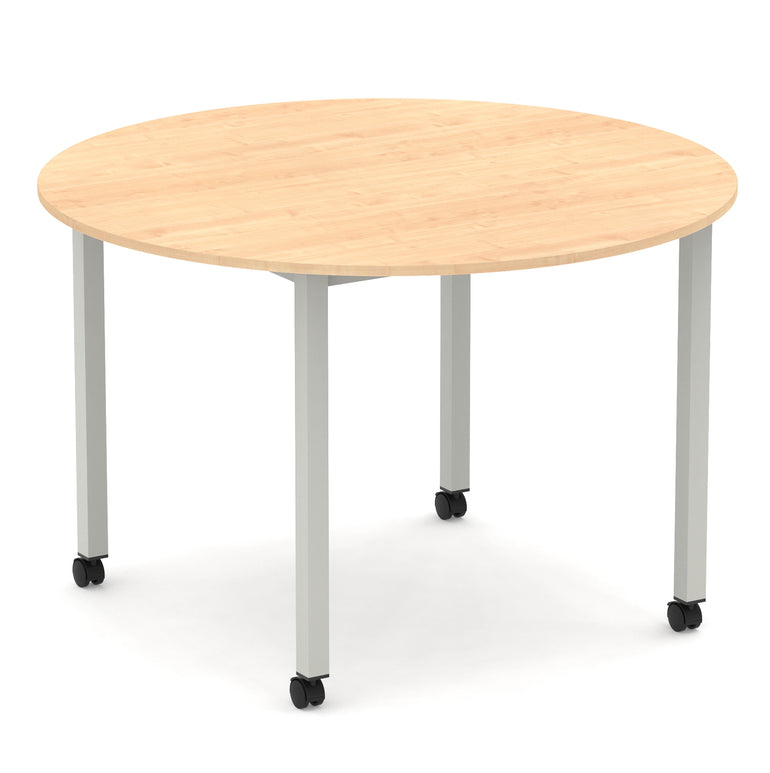 Impulse Round Table With Box Frame Leg With Castors
