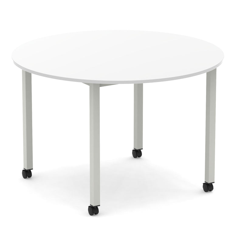 Impulse Round Table With Box Frame Leg With Castors