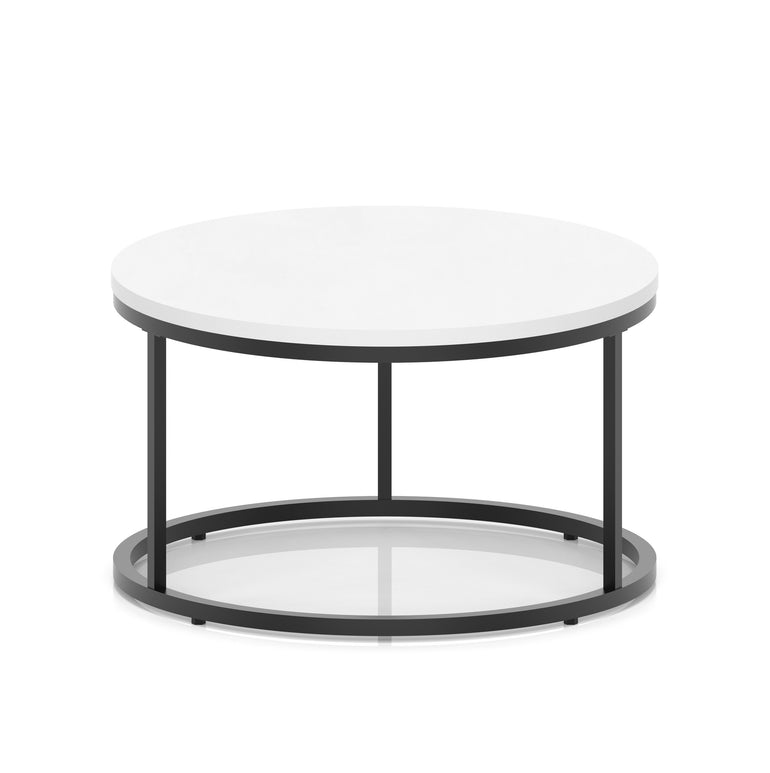 Impulse Round Coffee Table With Metal Frame