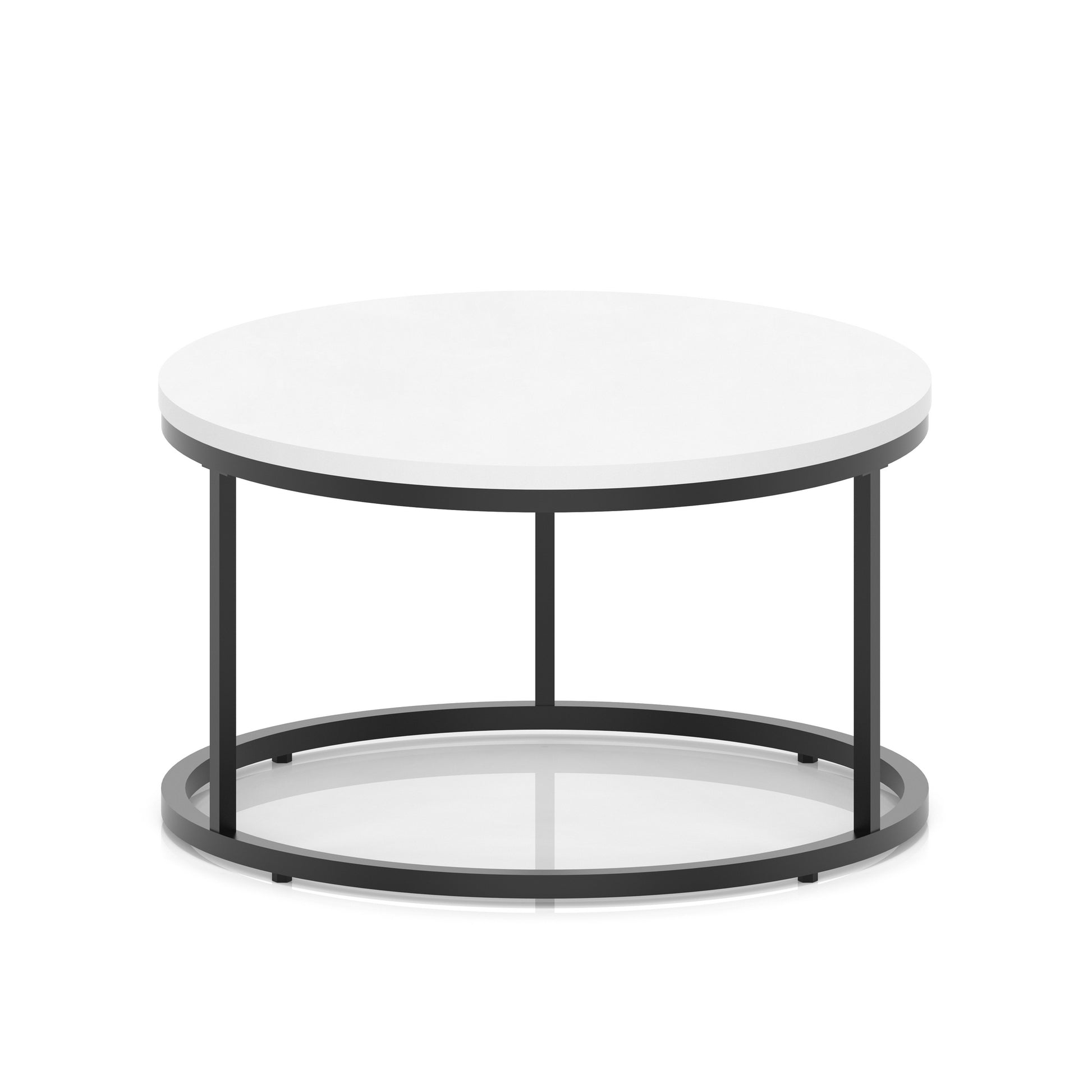 Impulse Round Coffee Table With Metal Frame