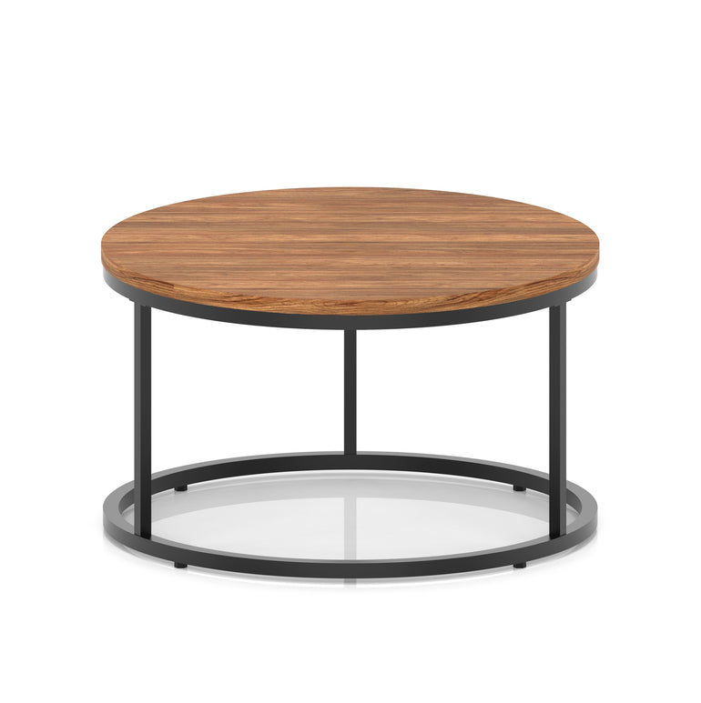 Impulse Round Coffee Table With Metal Frame
