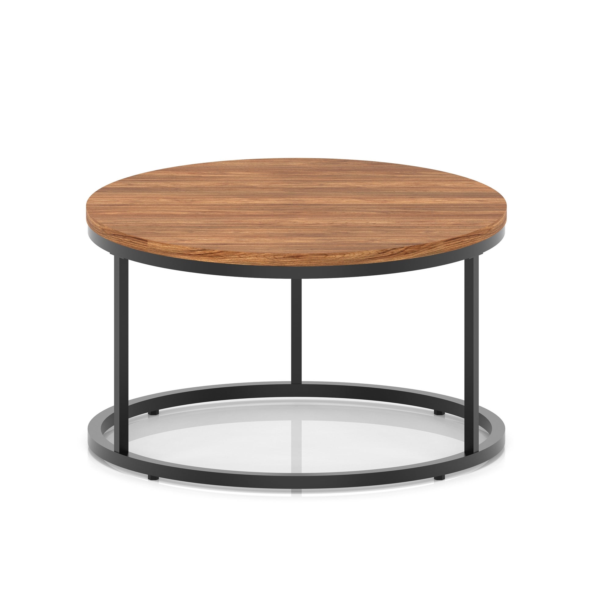 Impulse Round Coffee Table With Metal Frame