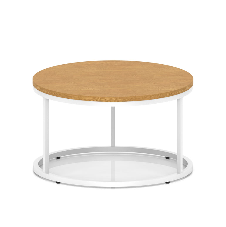 Impulse Round Coffee Table With Metal Frame