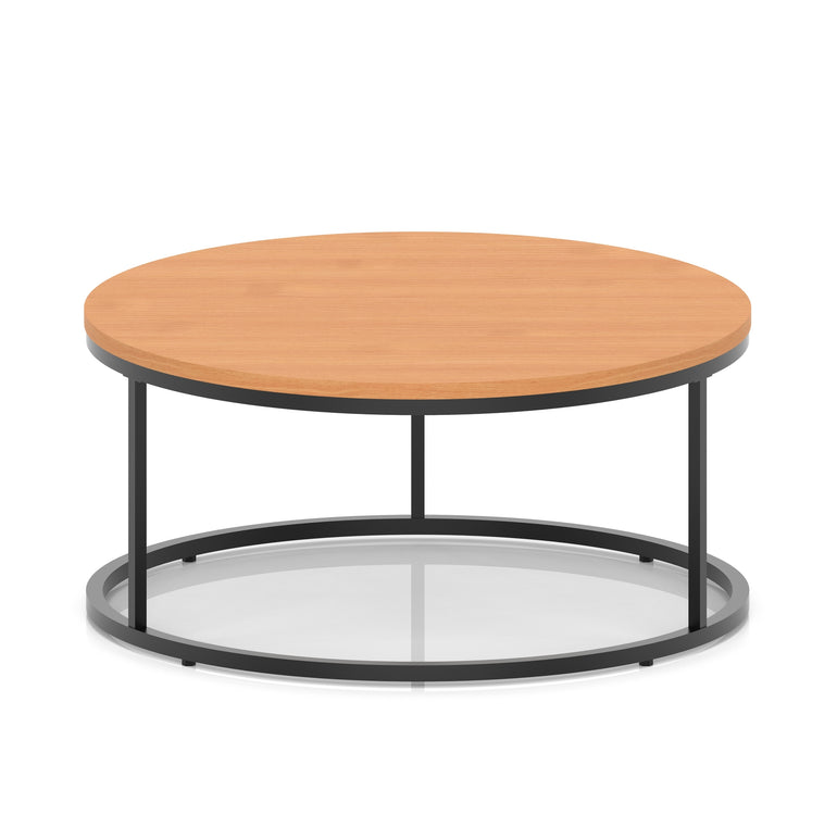 Impulse Round Coffee Table With Metal Frame