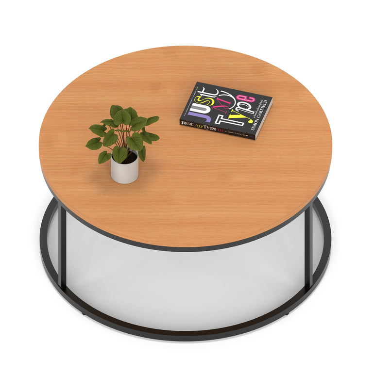Impulse Round Coffee Table With Metal Frame
