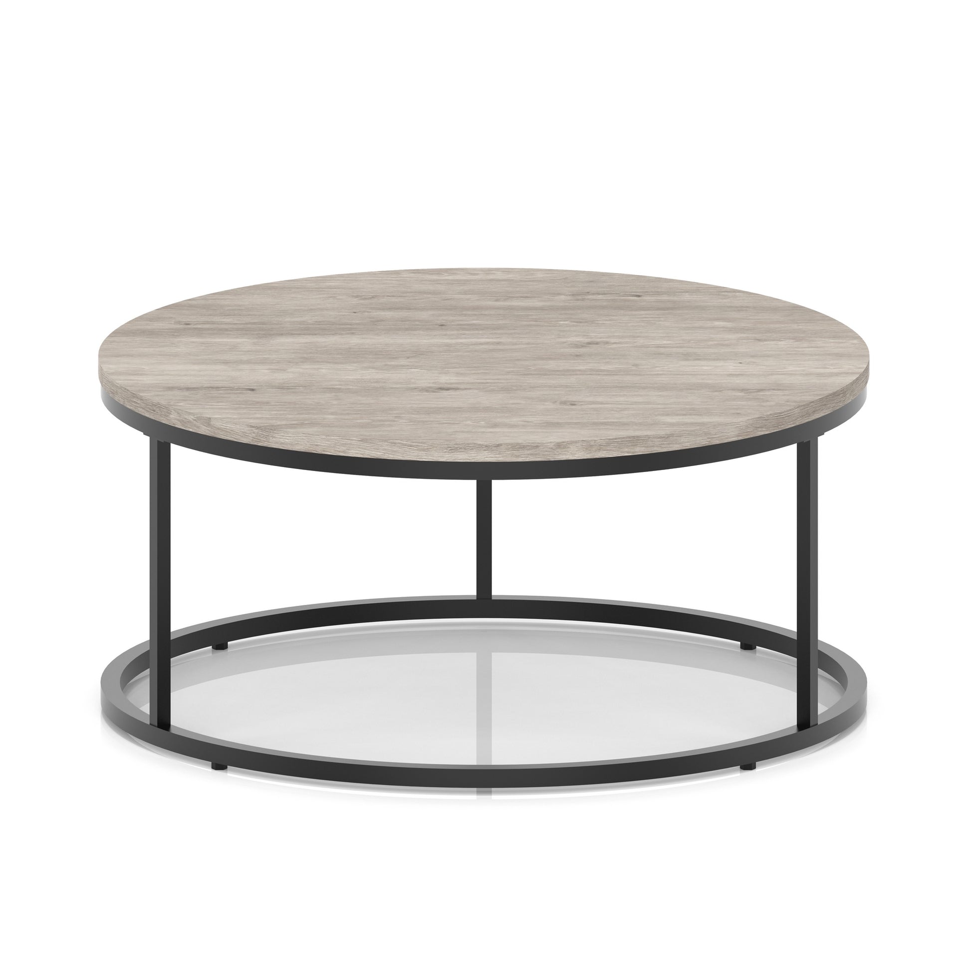 Impulse Round Coffee Table With Metal Frame
