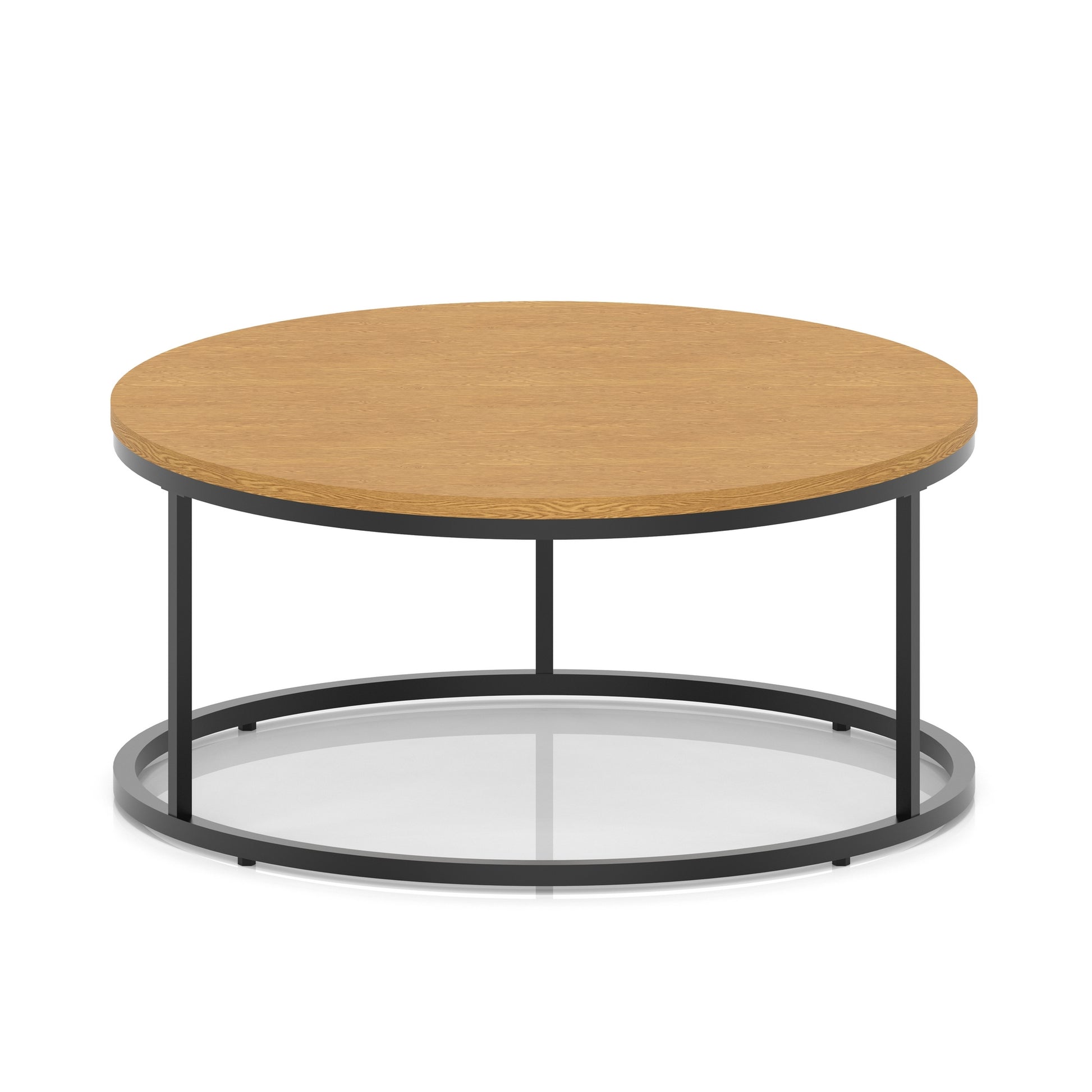 Impulse Round Coffee Table With Metal Frame