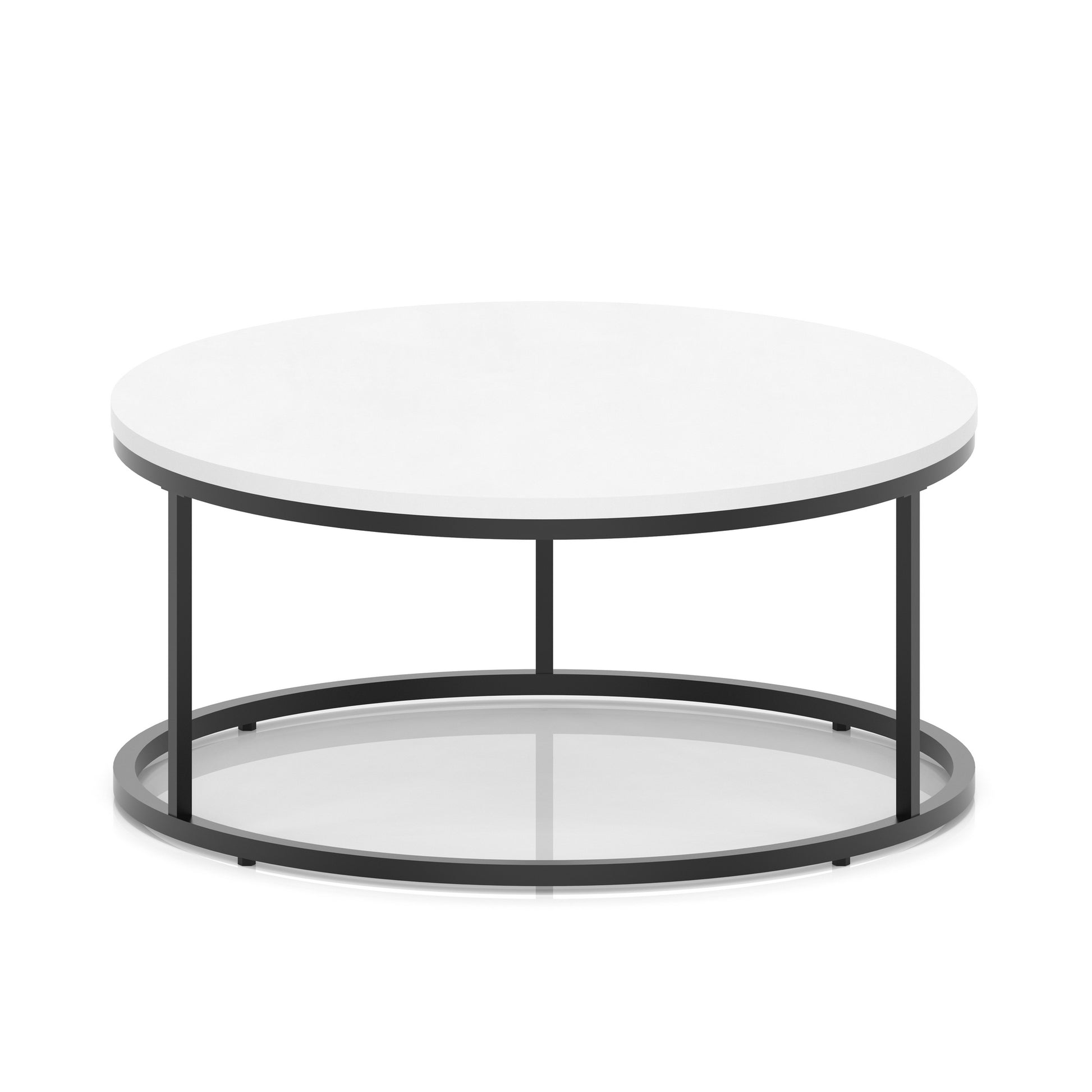Impulse Round Coffee Table With Metal Frame