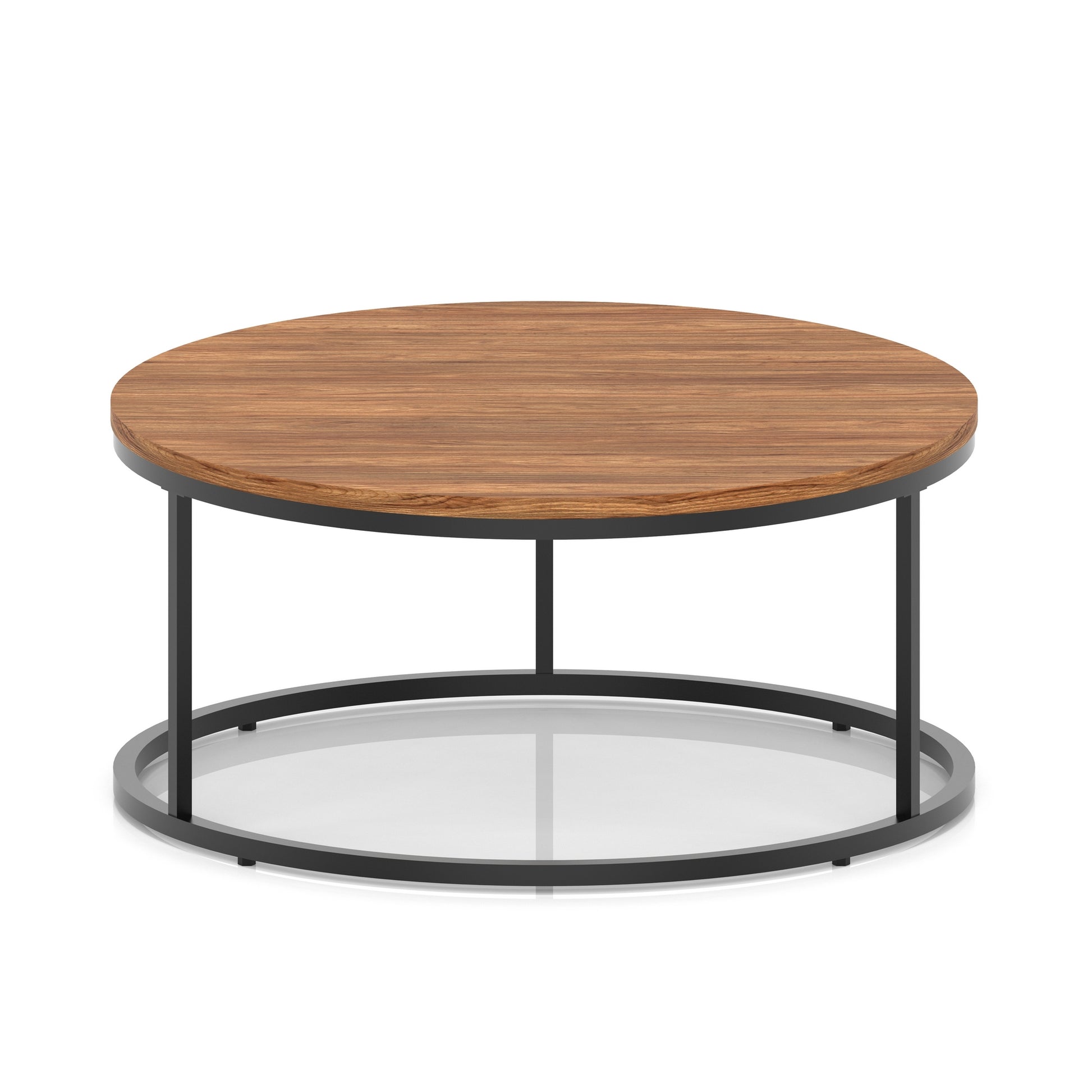 Impulse Round Coffee Table With Metal Frame