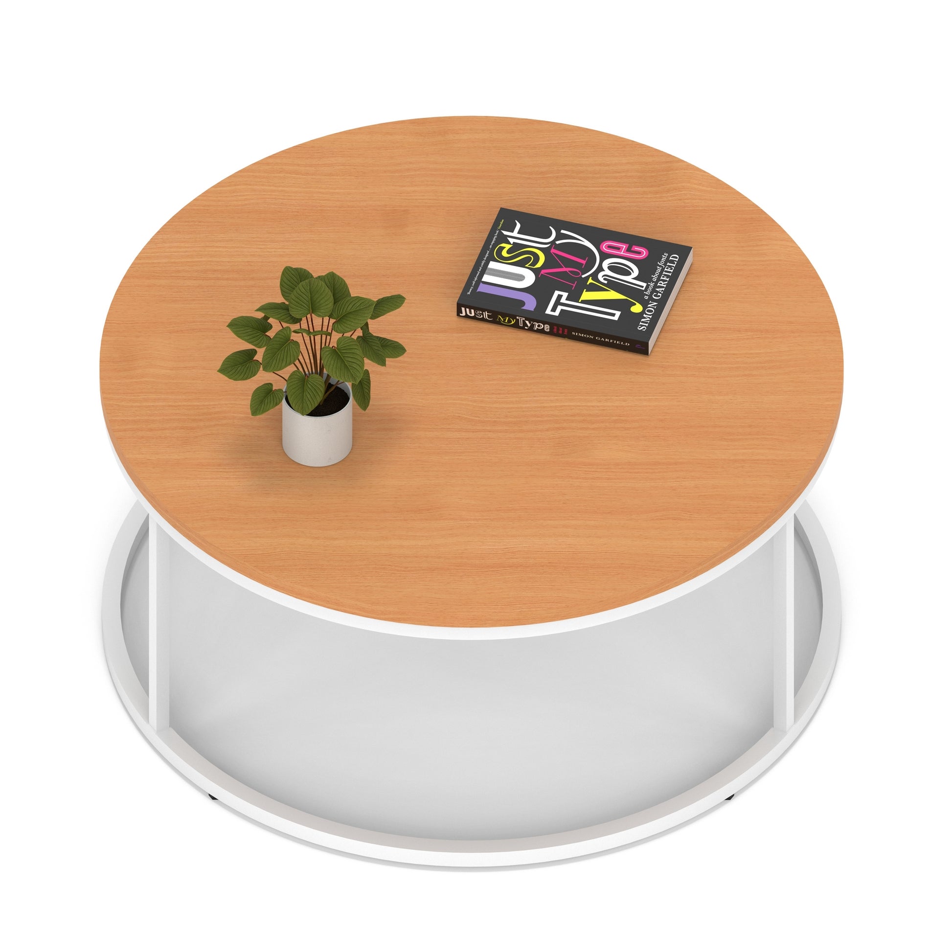 Impulse Round Coffee Table With Metal Frame