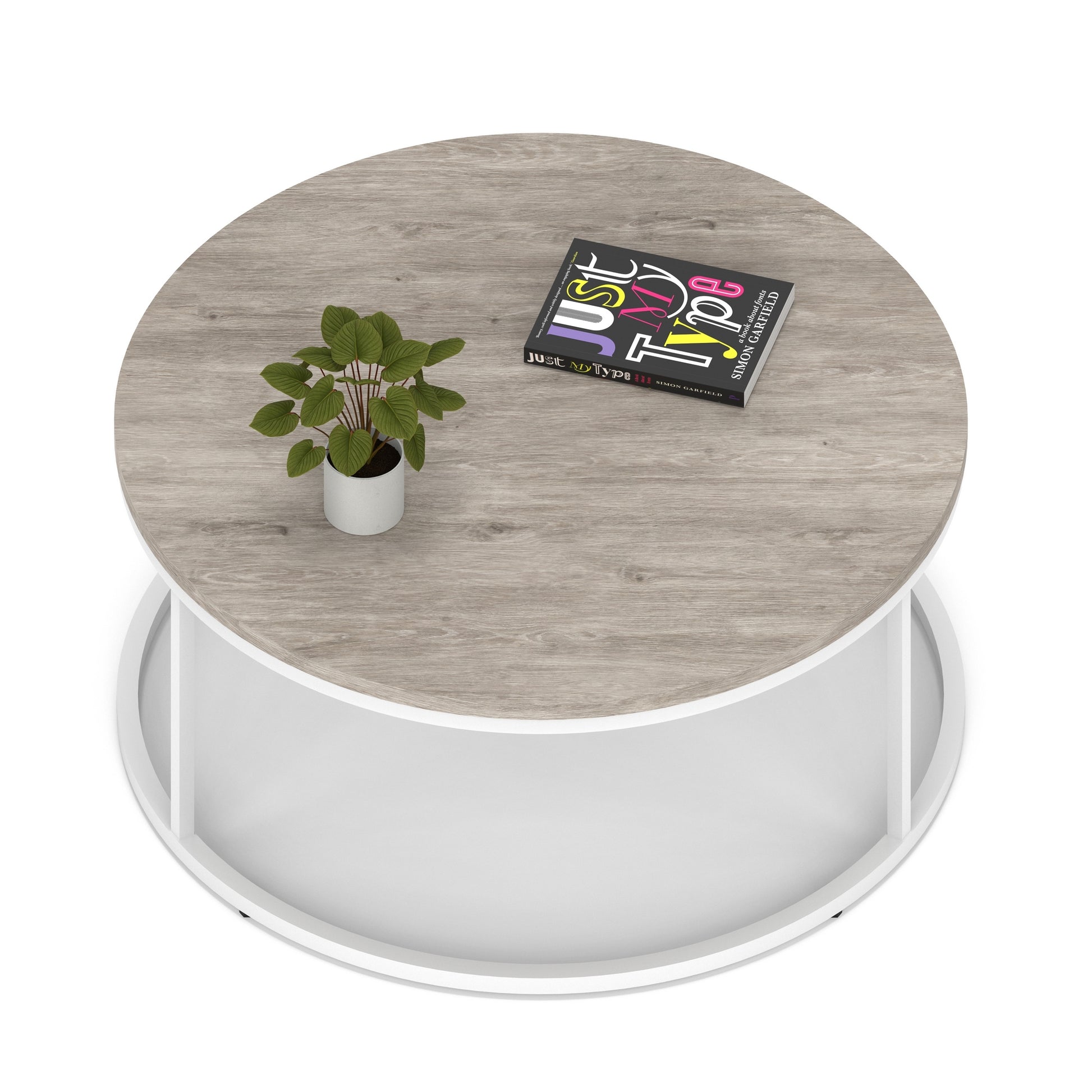 Impulse Round Coffee Table With Metal Frame