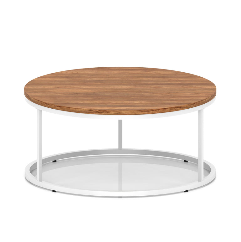 Impulse Round Coffee Table With Metal Frame
