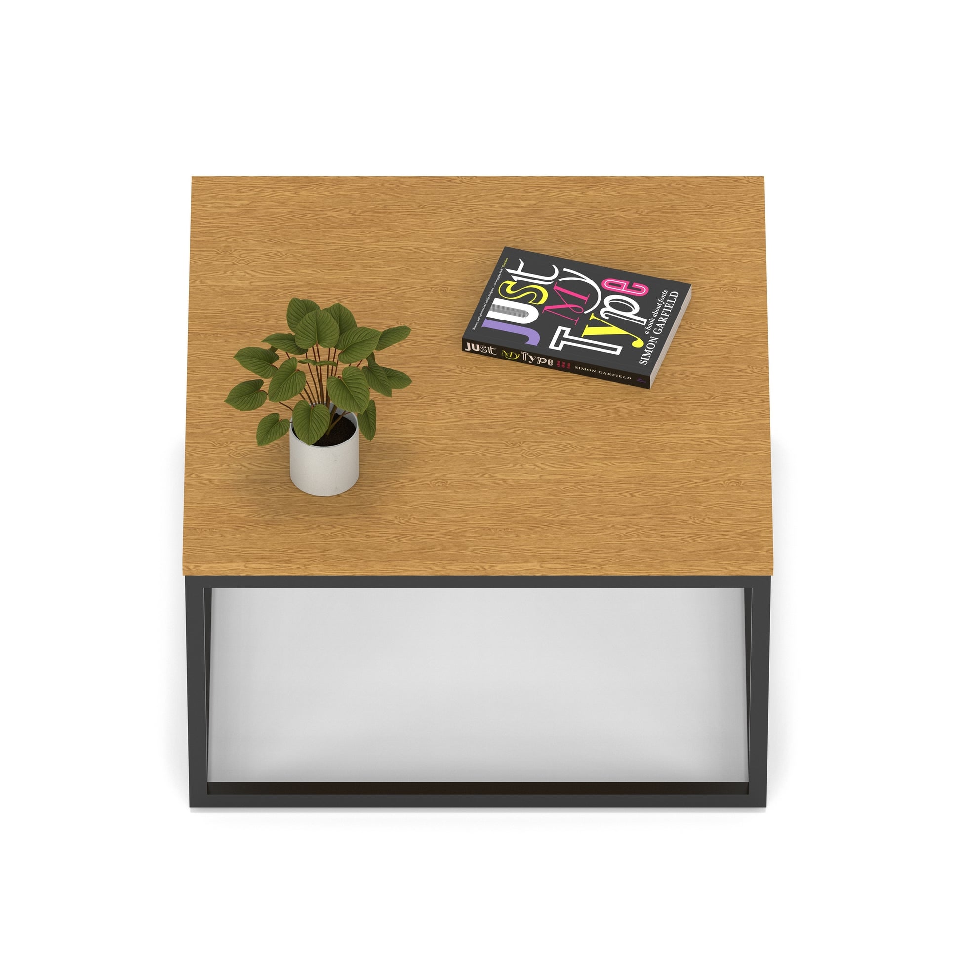 Impulse Square Coffee Table With Metal Frame