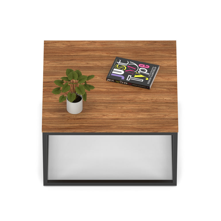 Impulse Square Coffee Table With Metal Frame