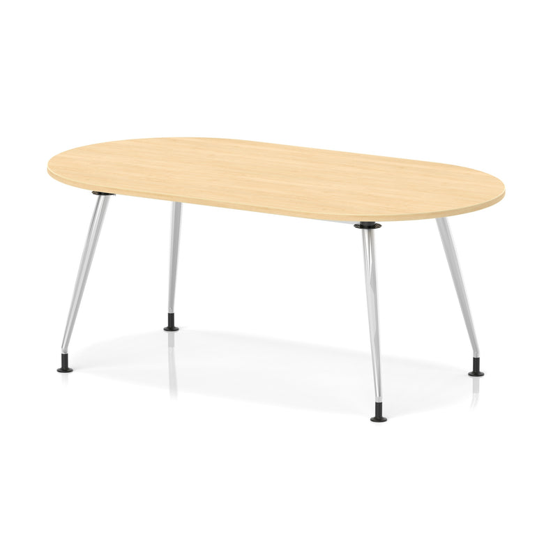 Impulse Boardroom Table With Silver Leg Frame