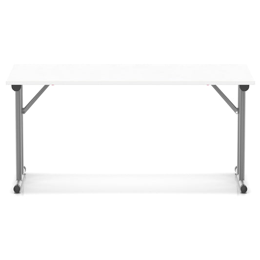 OE - Impulse 1600mm Folding Rectangular Table White Top Grey Legs