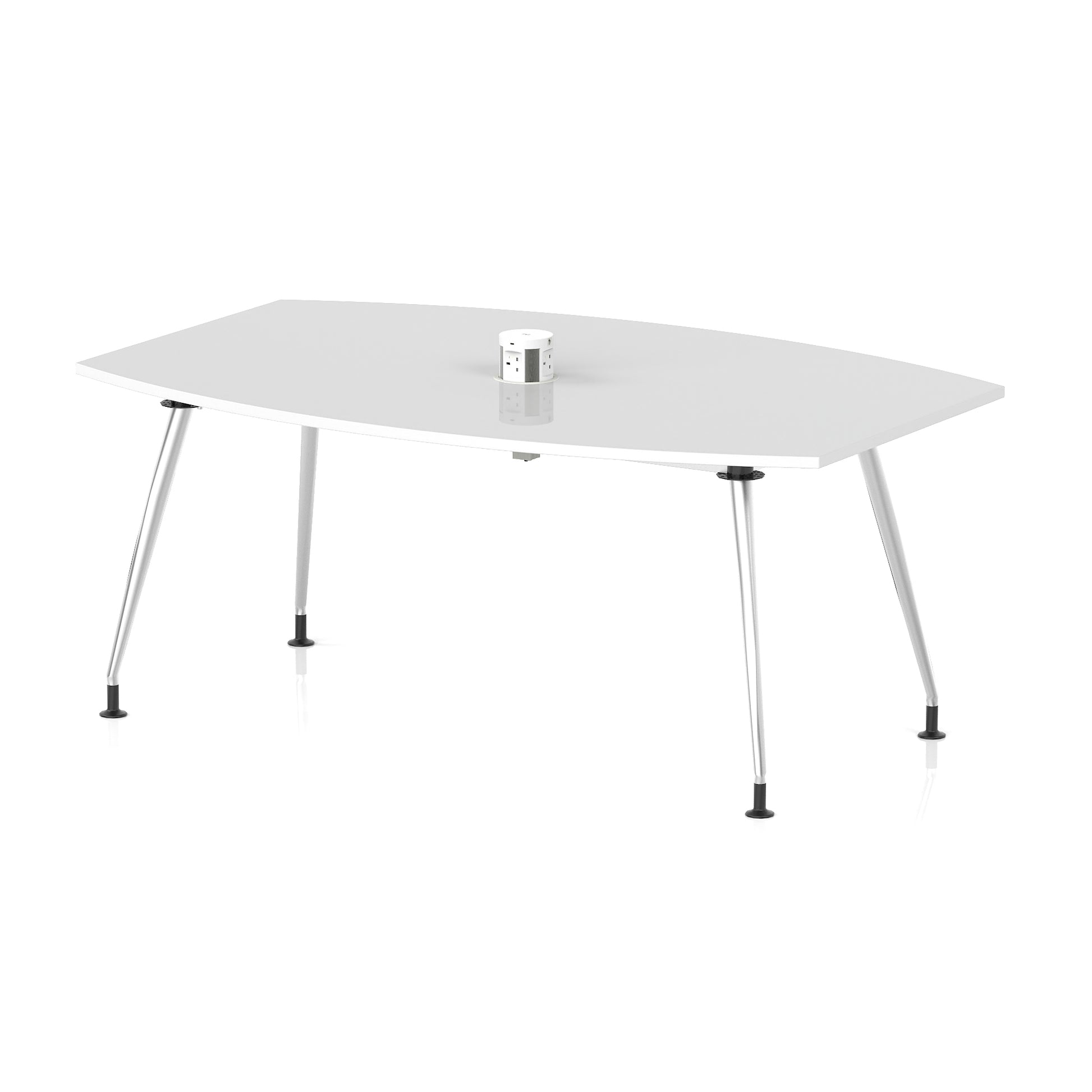 High Gloss Volta Writable Boardroom Table With Pop-up Power Module