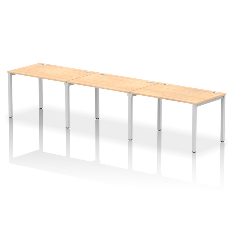 Impulse Single Row Bench Desk - 3 Person