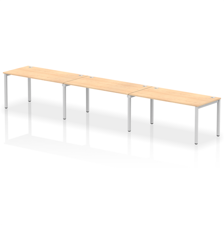 Impulse Single Row Bench Desk - 3 Person