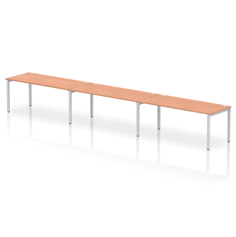 Impulse Single Row Bench Desk - 3 Person