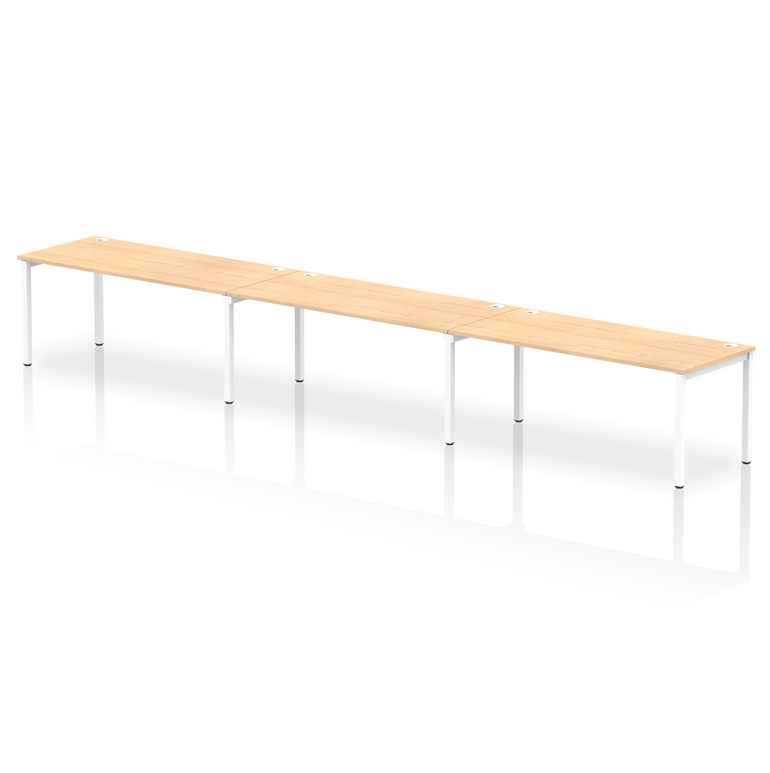 Impulse Single Row Bench Desk - 3 Person