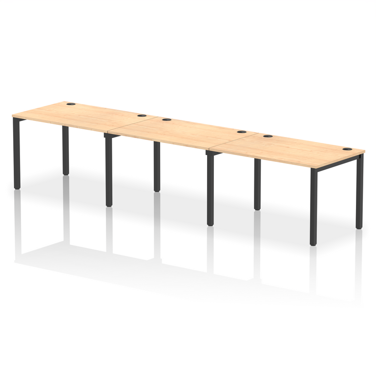 Impulse Single Row Bench Desk - 3 Person