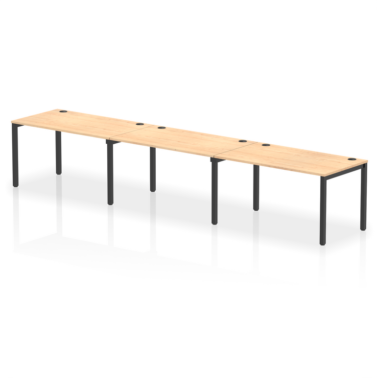 Impulse Single Row Bench Desk - 3 Person