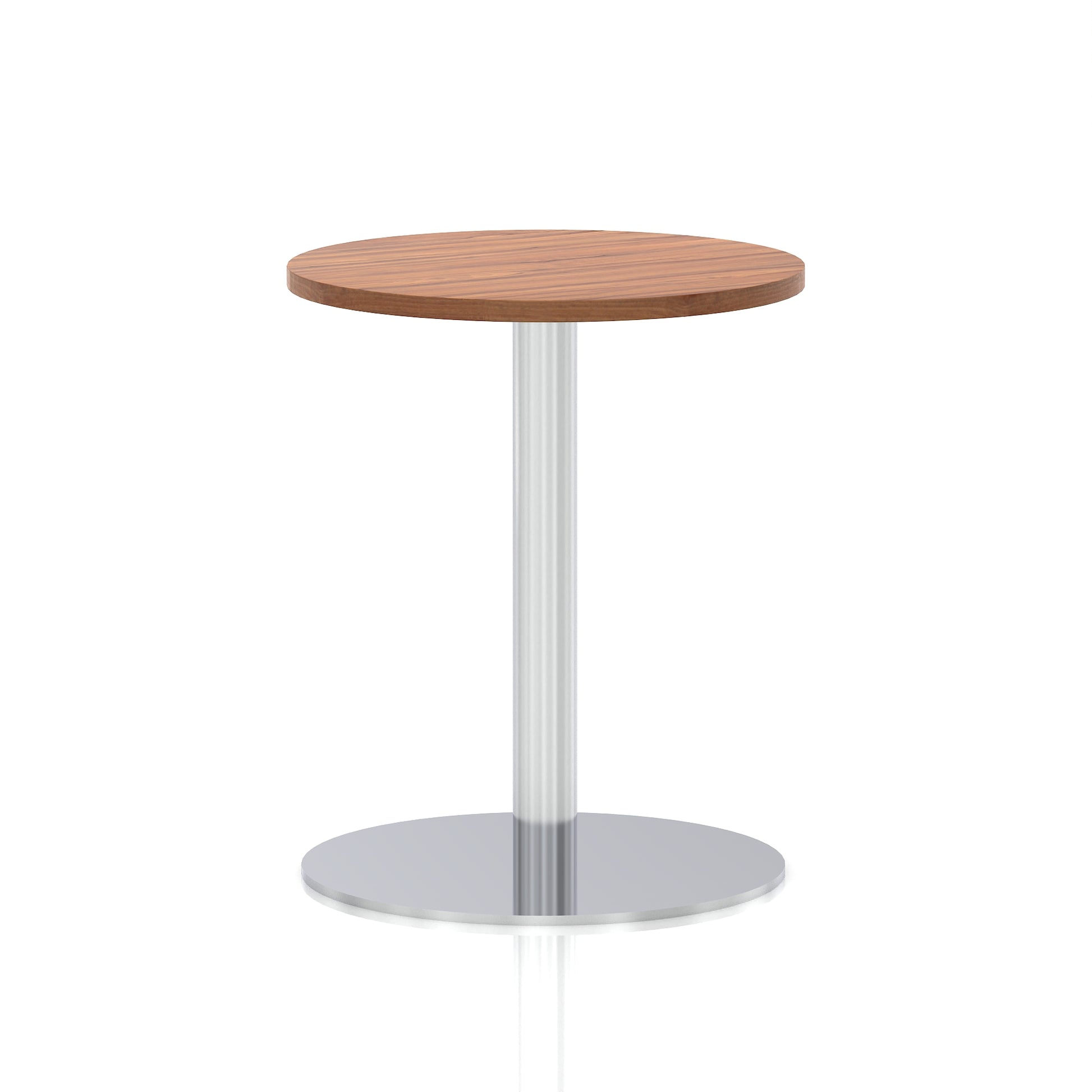 Italia Round Poseur Table Silver Leg