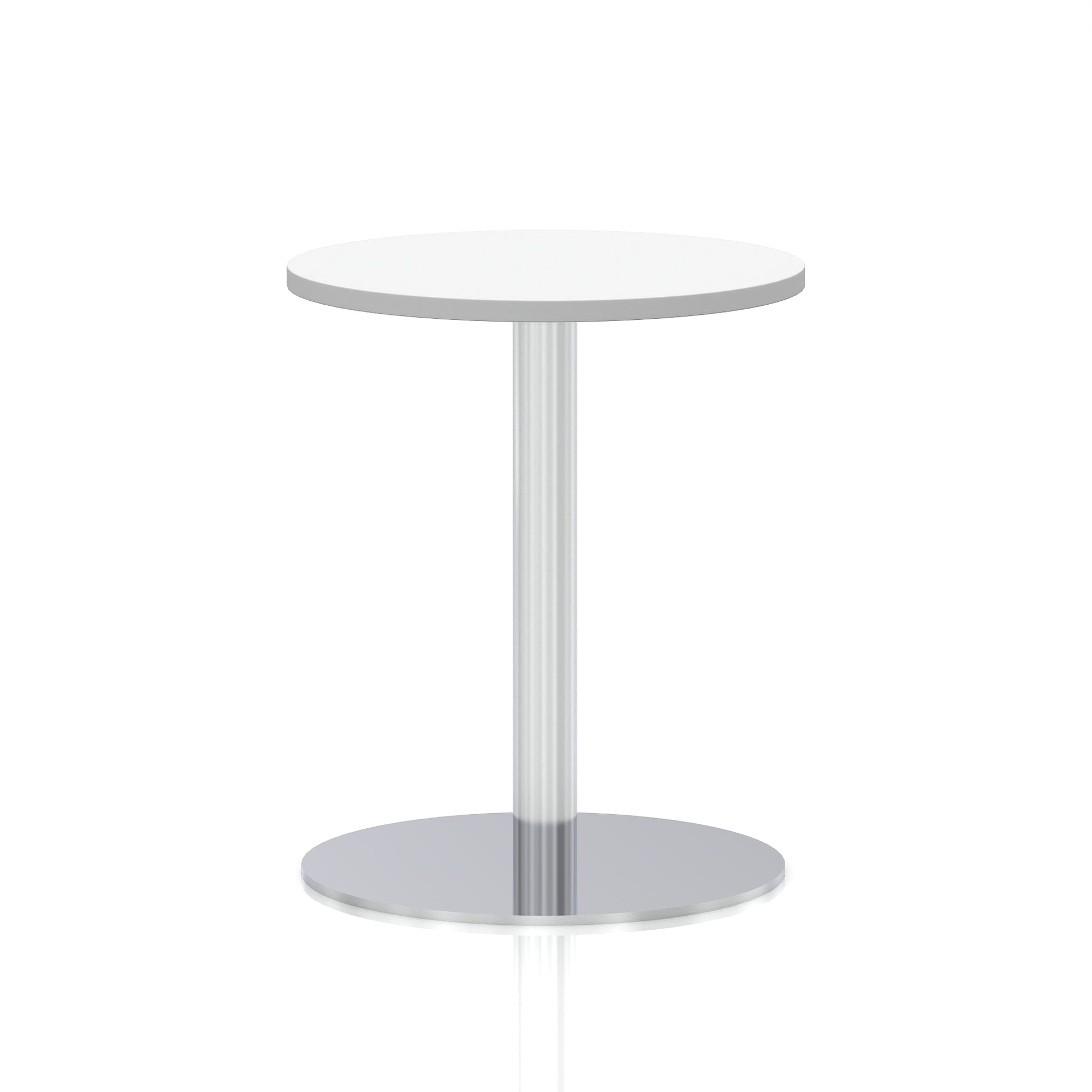 Italia Round Poseur Table Silver Leg