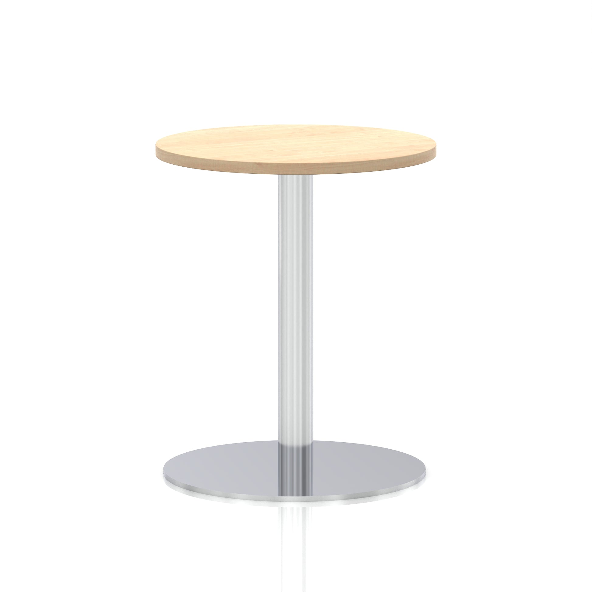 Italia Round Poseur Table Silver Leg