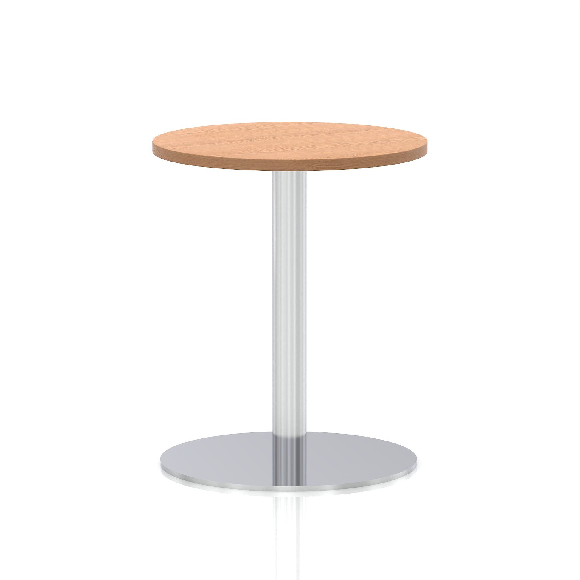 Italia Round Poseur Table Silver Leg