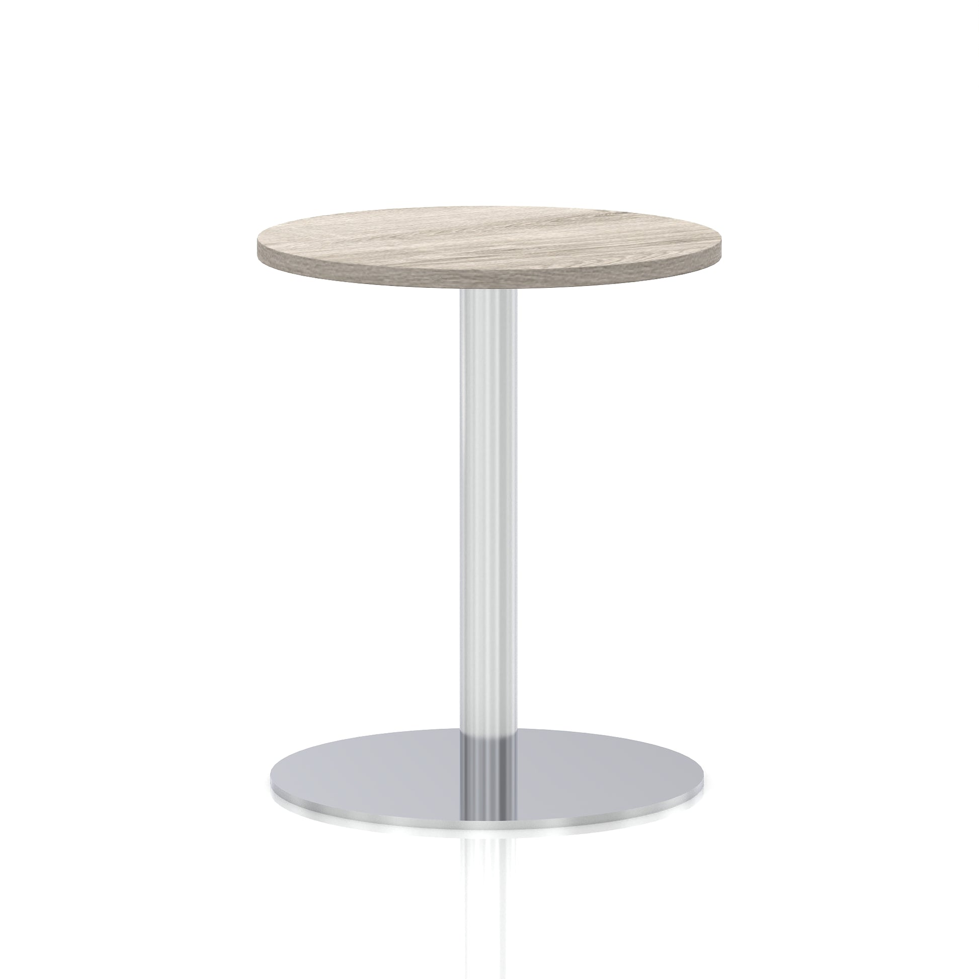 Italia Round Poseur Table Silver Leg