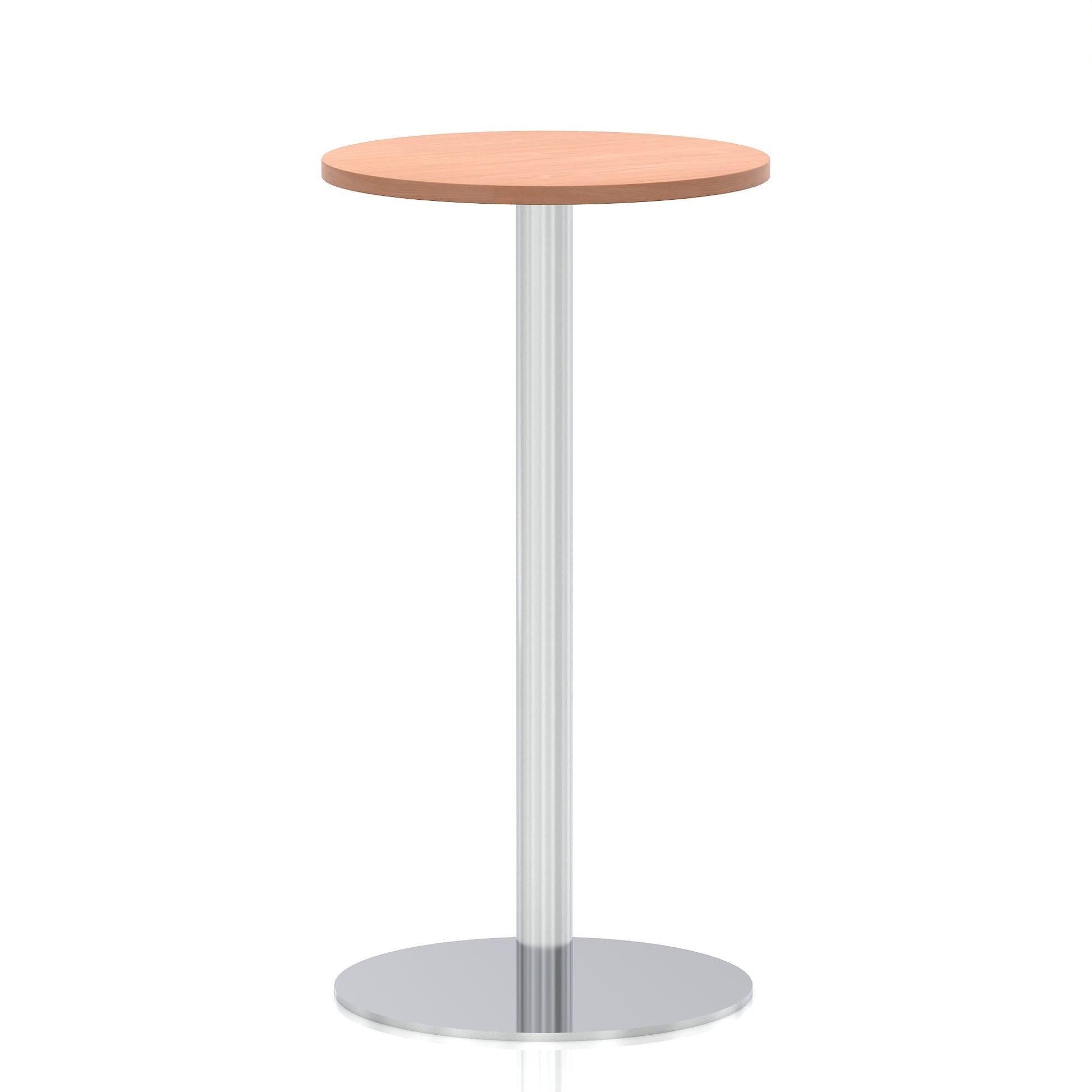 Italia Round Poseur Table Silver Leg