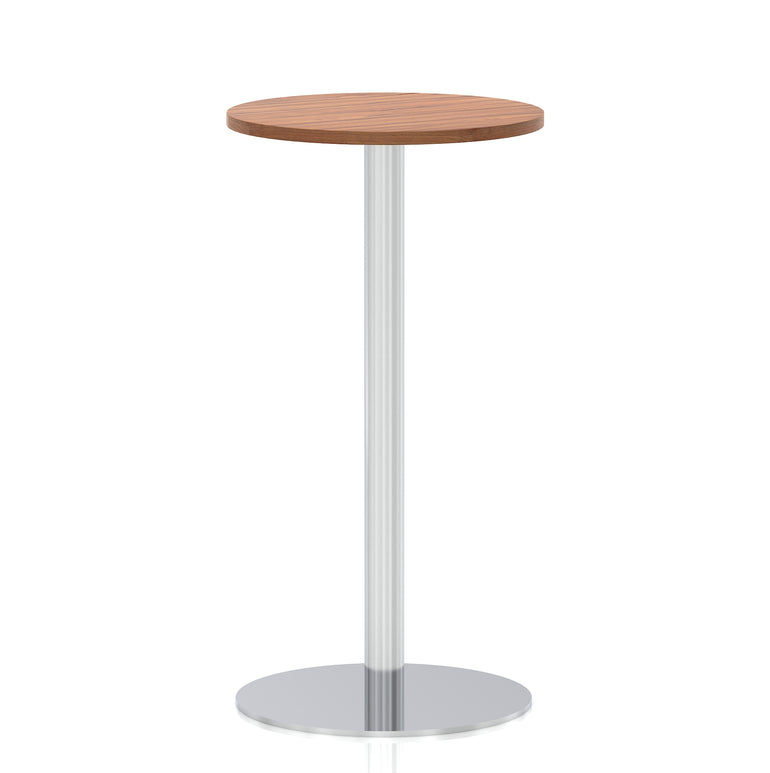 Italia Round Poseur Table Silver Leg