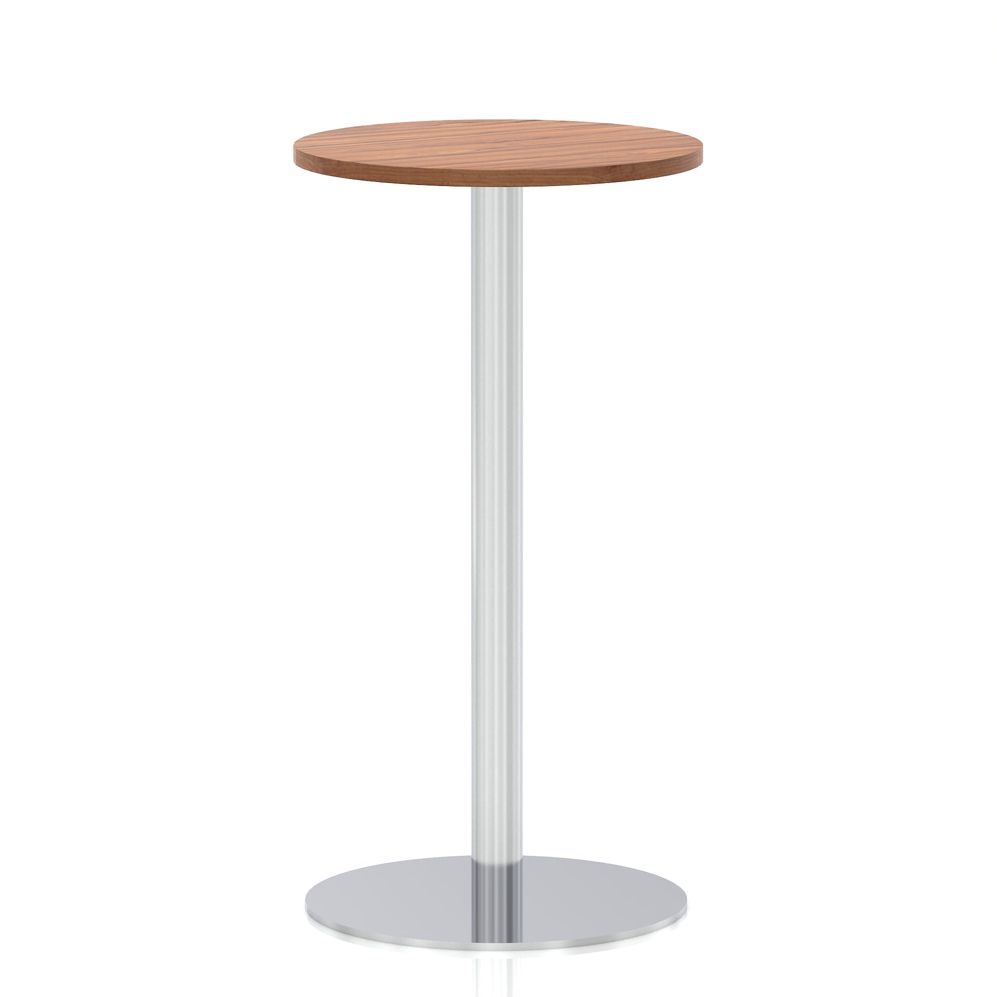 Italia Round Poseur Table Silver Leg
