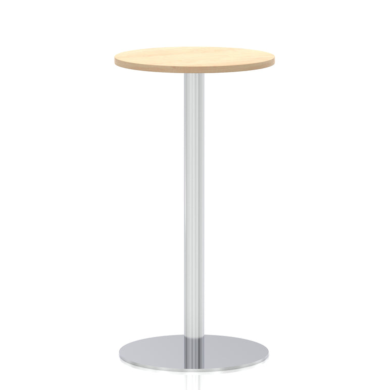 Italia Round Poseur Table Silver Leg