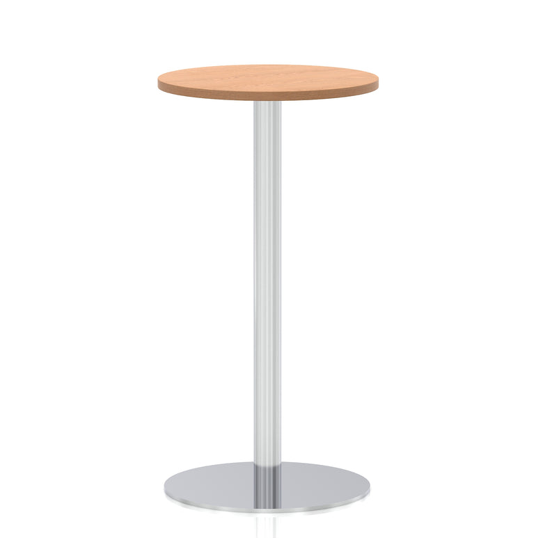 Italia Round Poseur Table Silver Leg