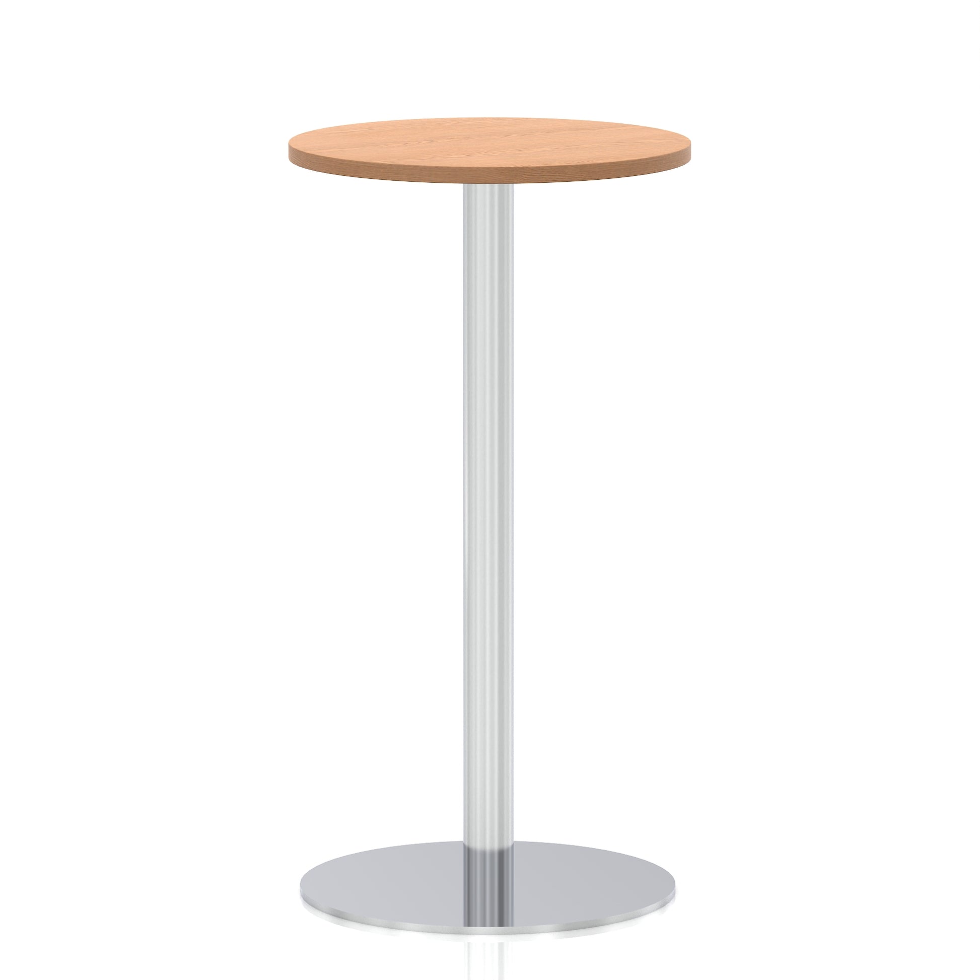 Italia Round Poseur Table Silver Leg