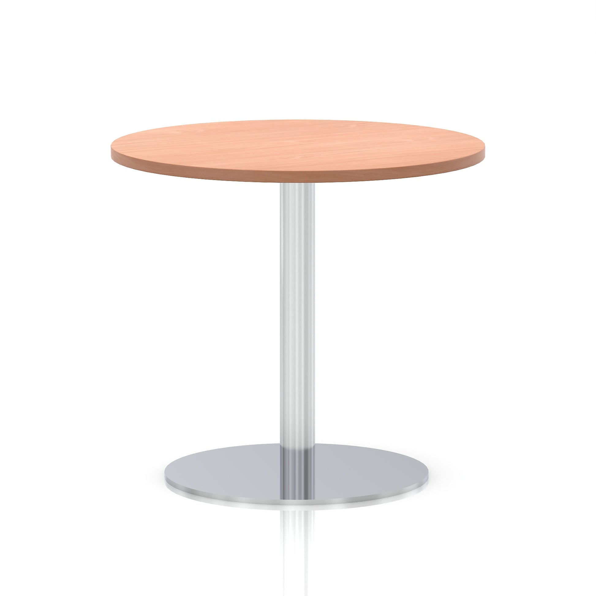 Italia Round Poseur Table Silver Leg